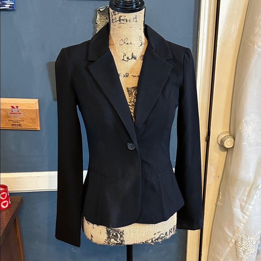 BCX Black Single-Button Women's Blazer